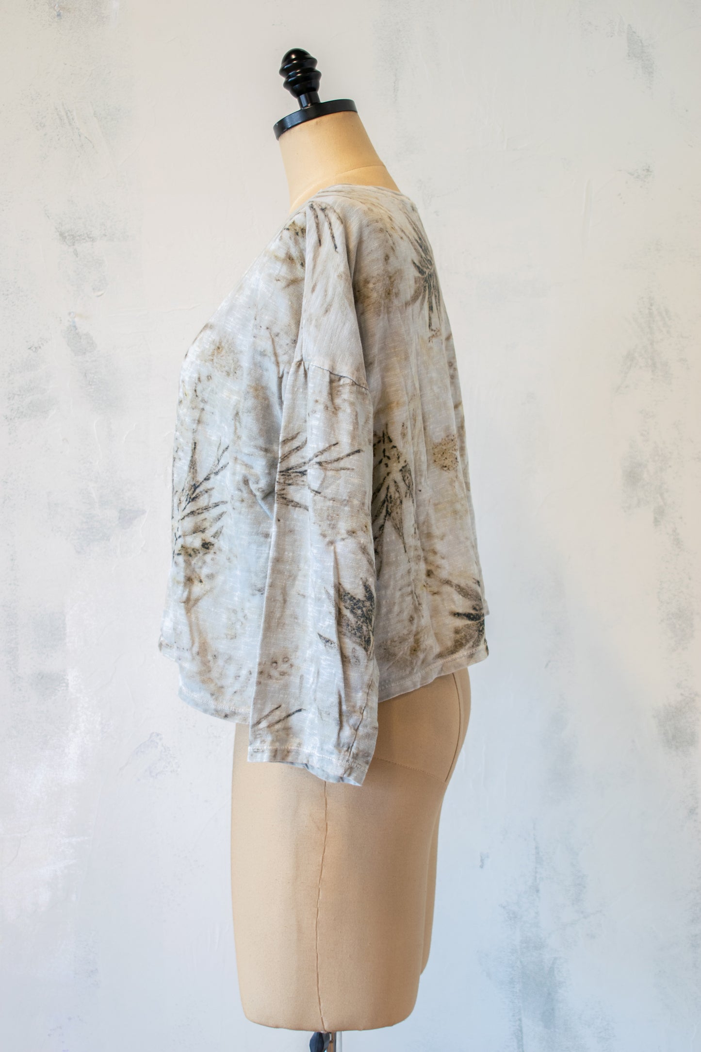 Krista Larson Cropped Long Sleeve Tee in Fern