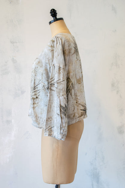 Krista Larson Cropped Long Sleeve Tee in Fern