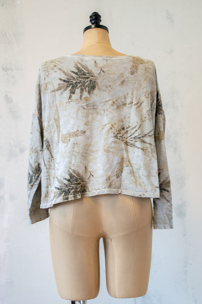 Krista Larson Cropped Long Sleeve Tee in Fern
