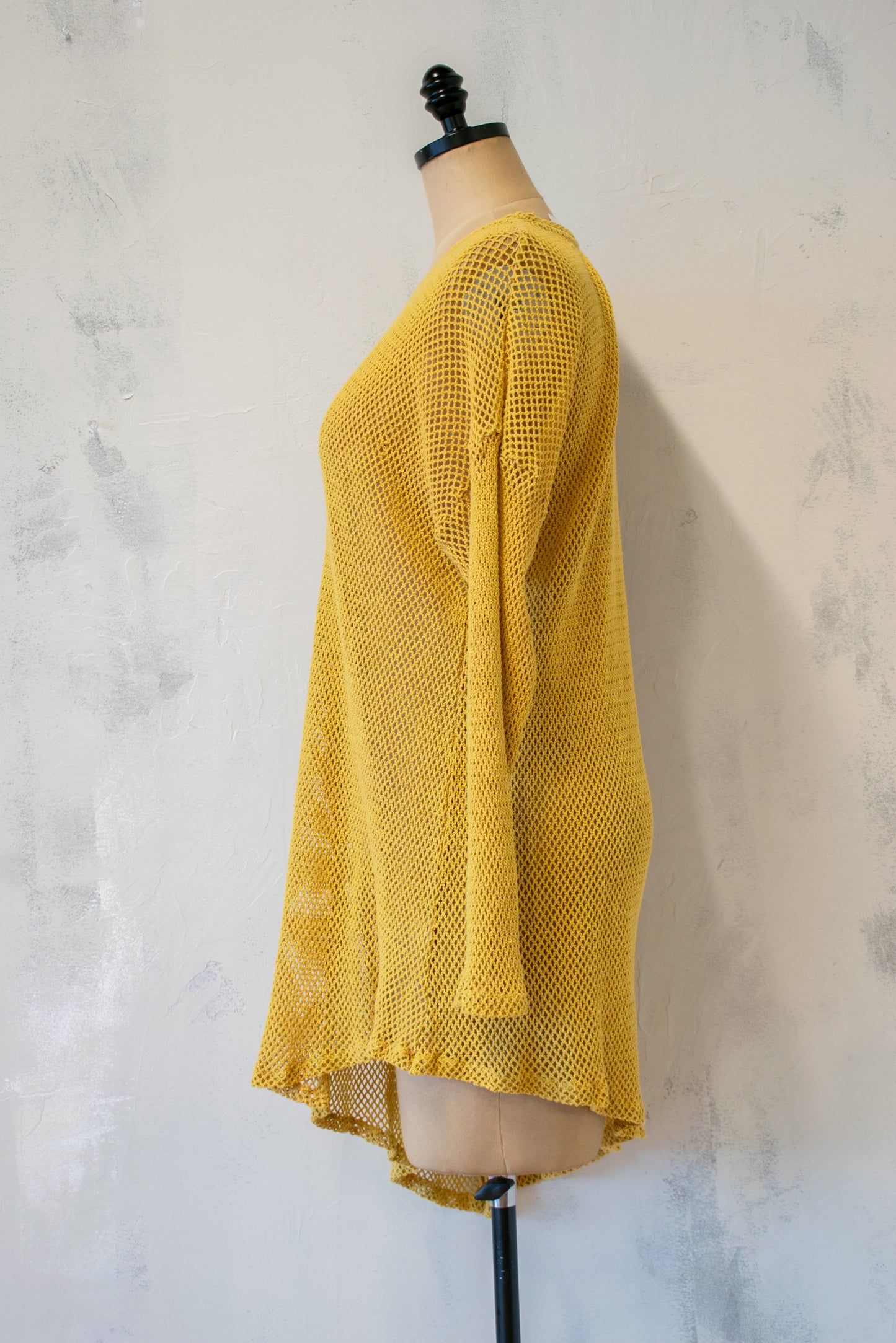 Krista Larson; Mesh Asymmetrical Topper in Gold