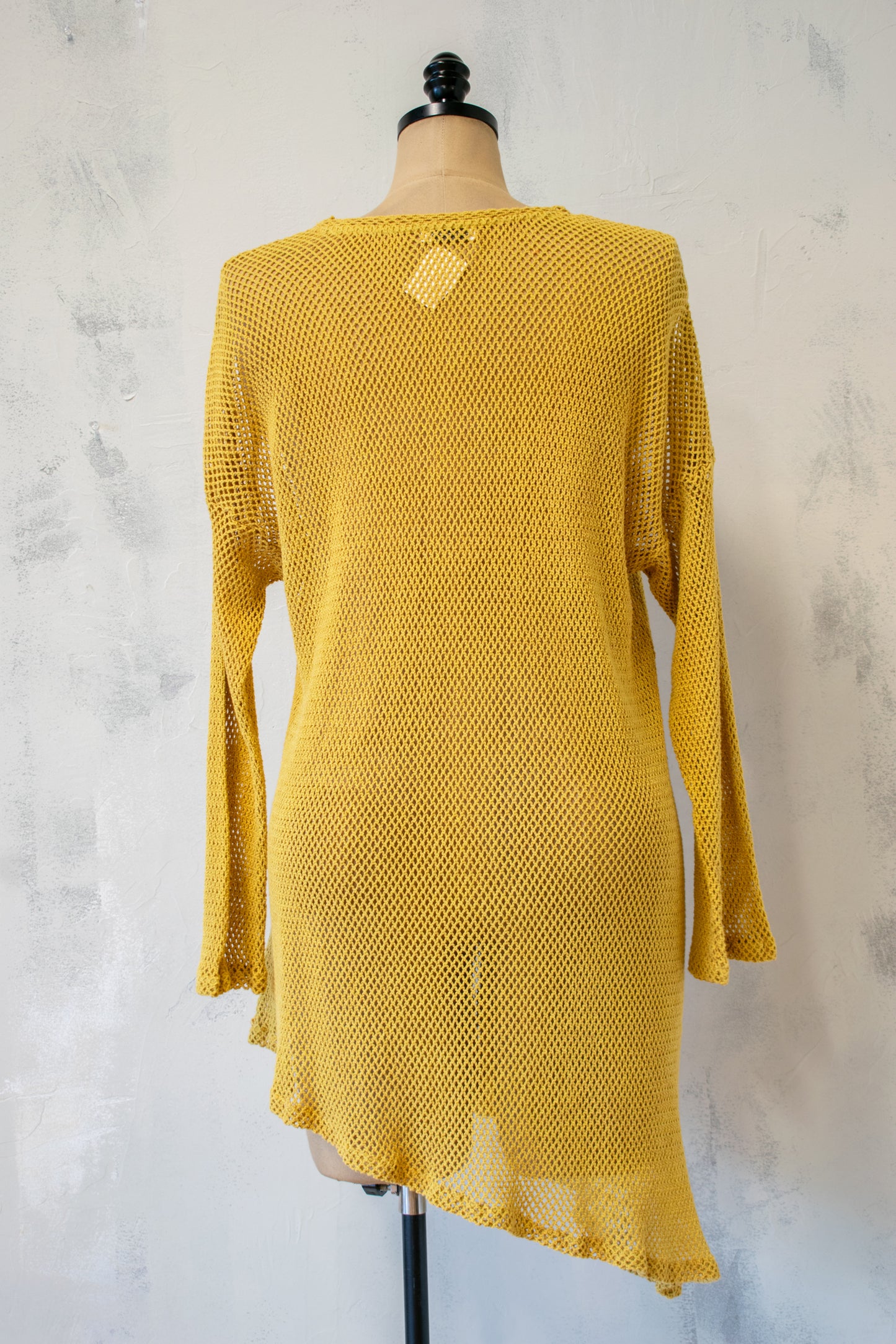 Krista Larson; Mesh Asymmetrical Topper in Gold