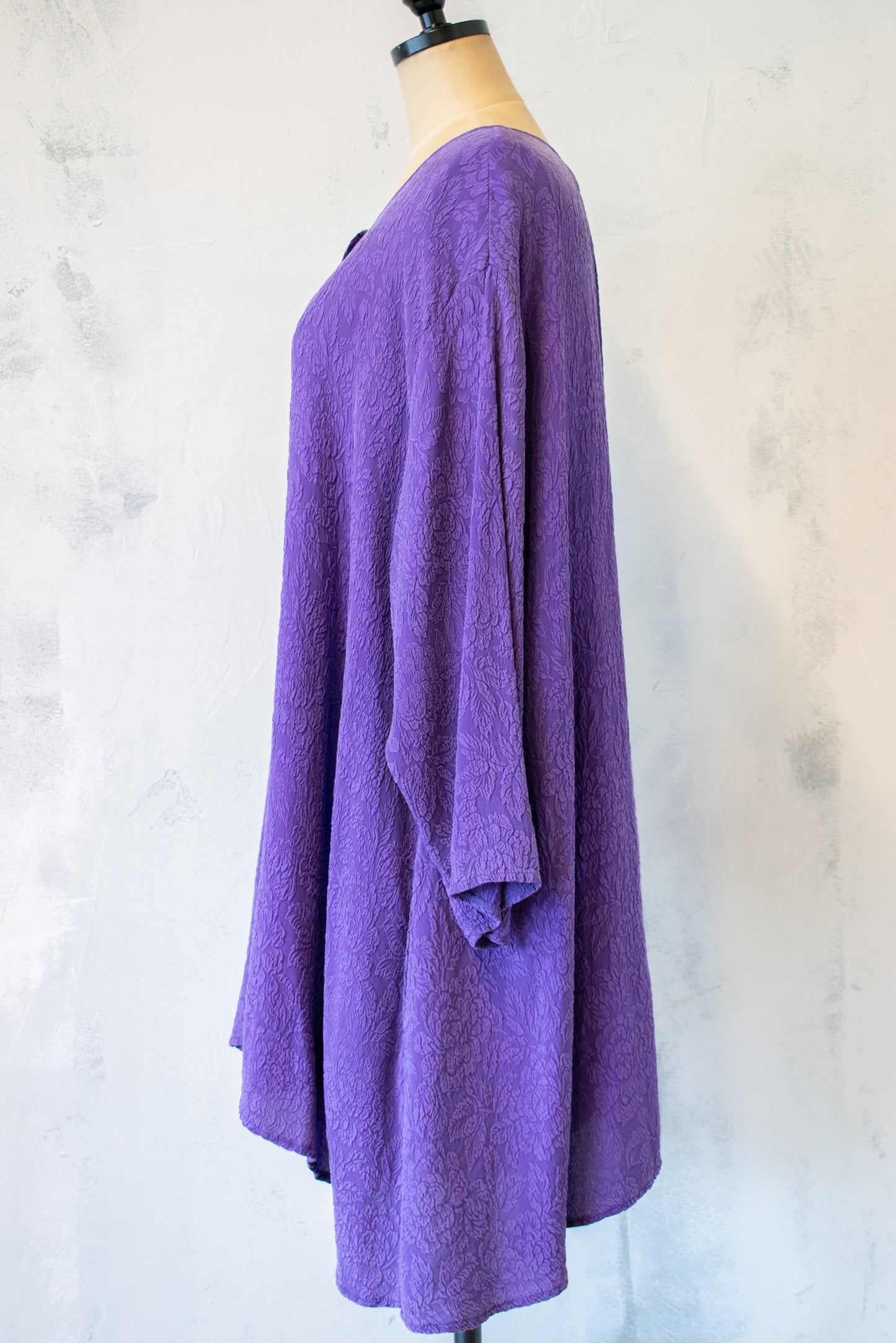 URU Embossed Silk Jacket in Violet