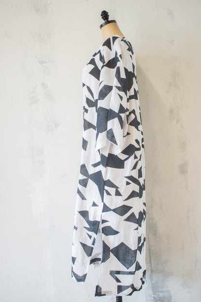Lotus Eater; Linen Kaftan w Back Cut Out