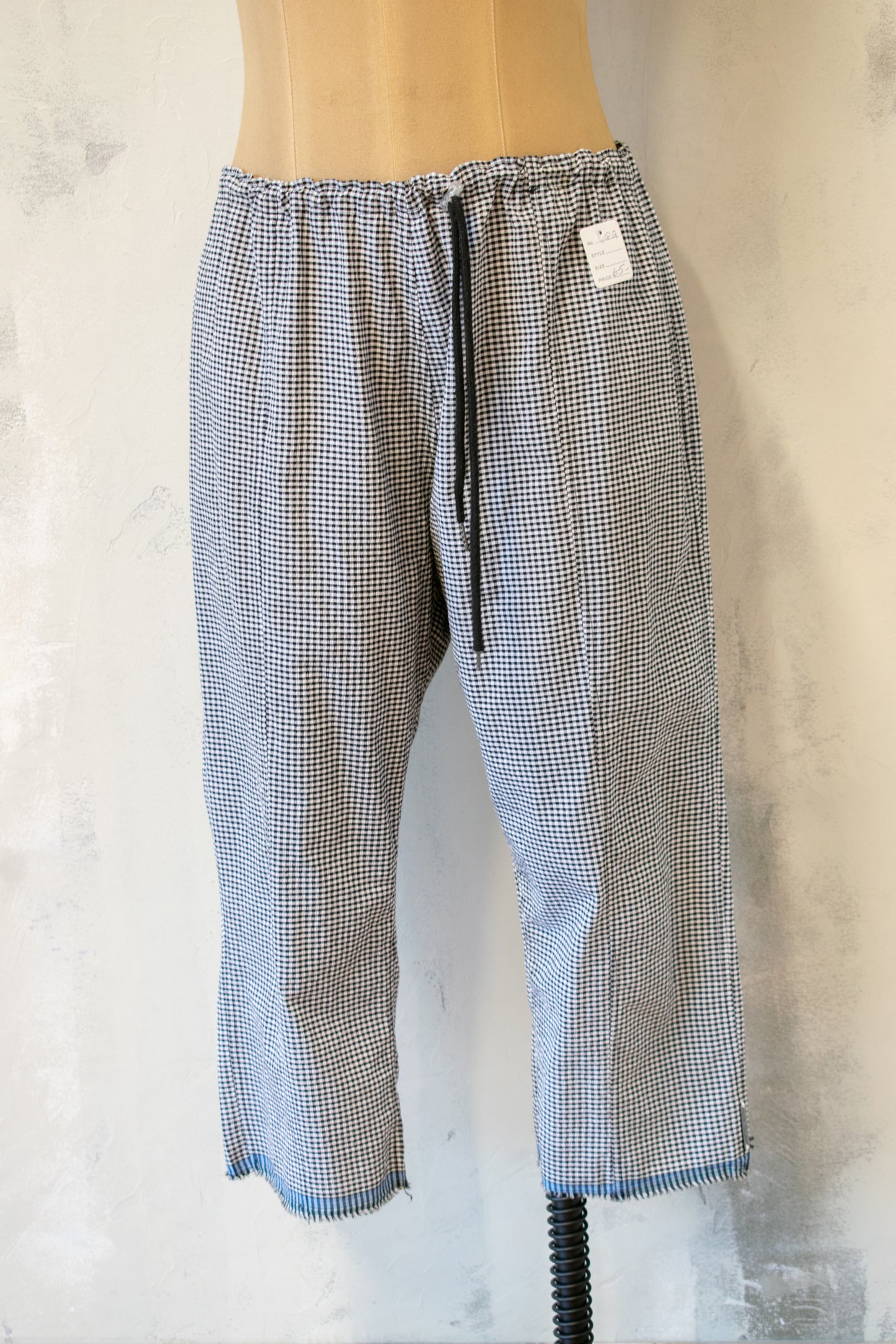 Paper Temples; Drawstring Waist Check Pant