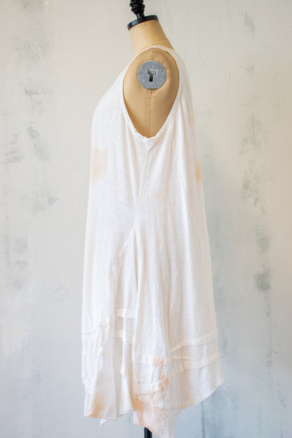 Krista Larson; Ruffle Tank in Shibori Peach