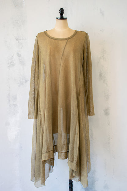 Krista Larson; Long Mesh Tunic Topper in Moss