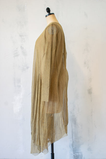 Krista Larson; Long Mesh Tunic Topper in Moss