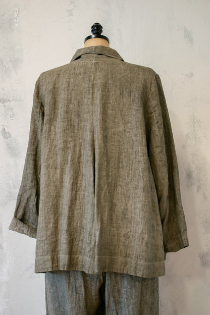 Baci; Mineral Wash Linen Relaxed Blazer
