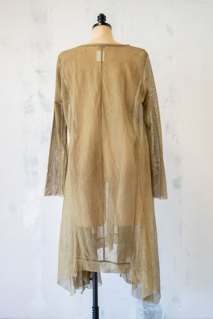 Krista Larson; Long Mesh Tunic Topper in Moss