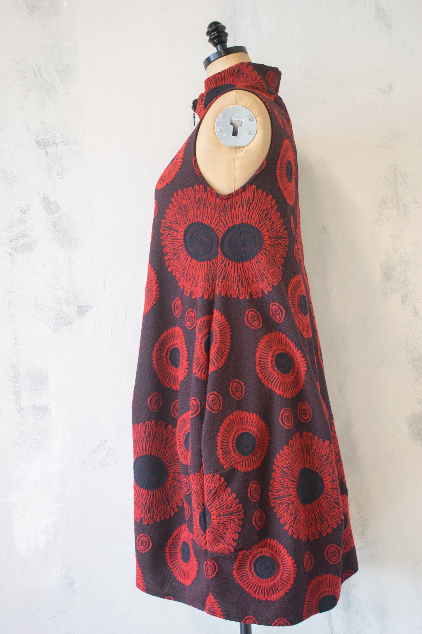 Kozan; Red and Black Jacquard Tunic