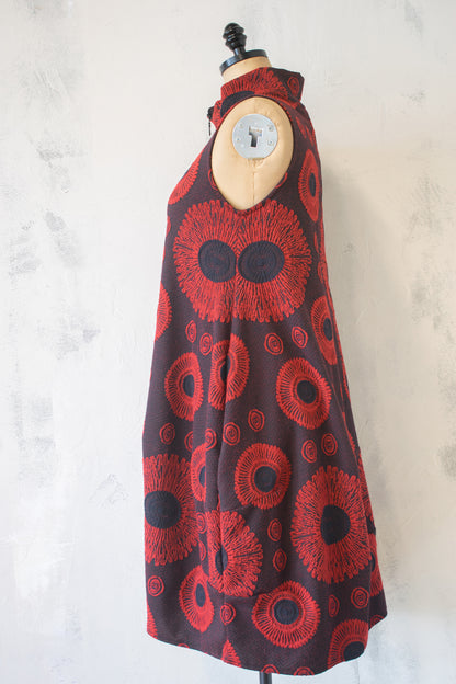 Kozan; Red and Black Jacquard Tunic