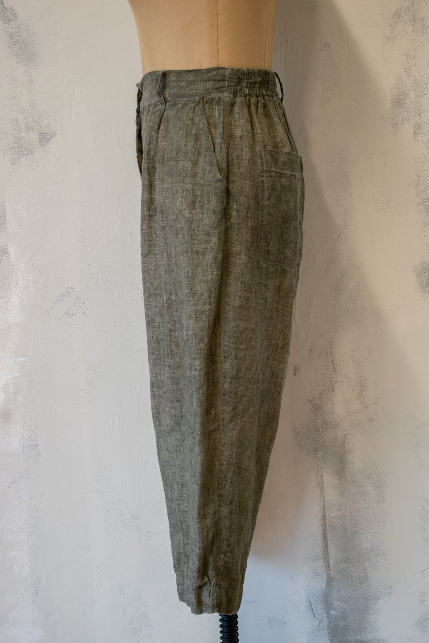 Baci; Mineral Wash Linen Relaxed Trouser