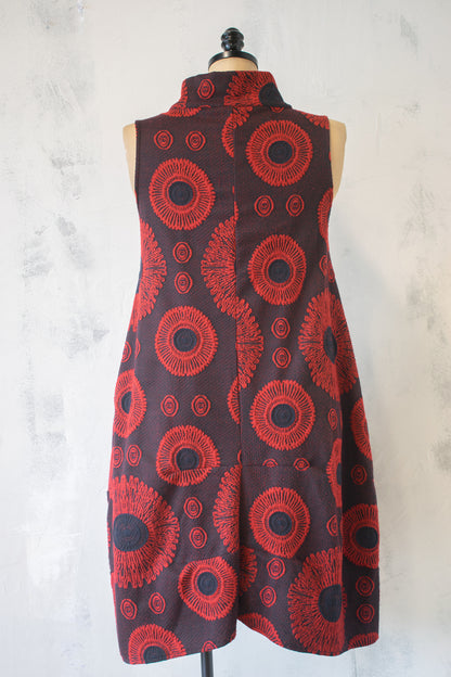 Kozan; Red and Black Jacquard Tunic