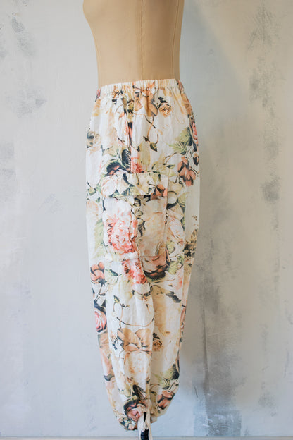 Krista Larson; Printed Stormy Pant with Hem Ties