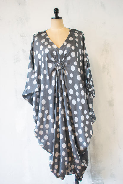 Kozan; Silver Polka Dot Goddess Dress