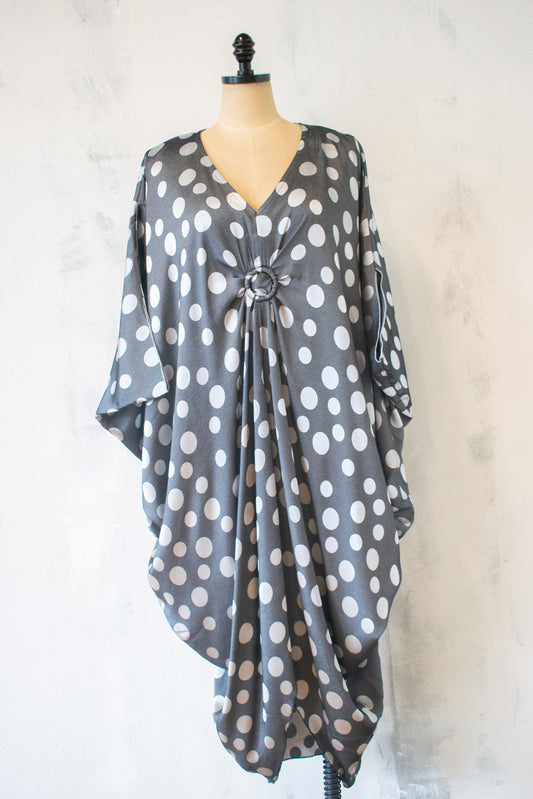 Kozan; Silver Polka Dot Goddess Dress