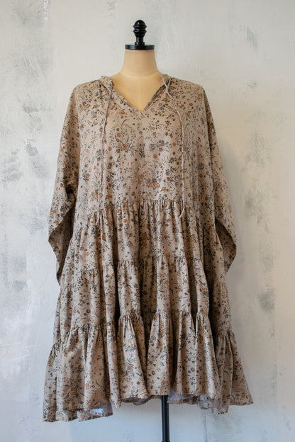 Krista Larson; Farm Dress in Floral in Wheat