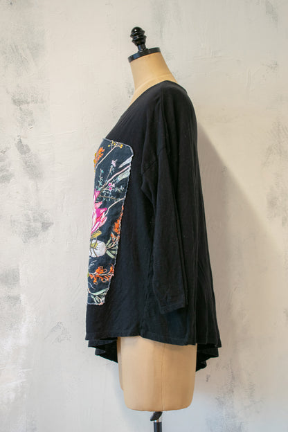 Krista Larson; Applique Asymmetrical Tee