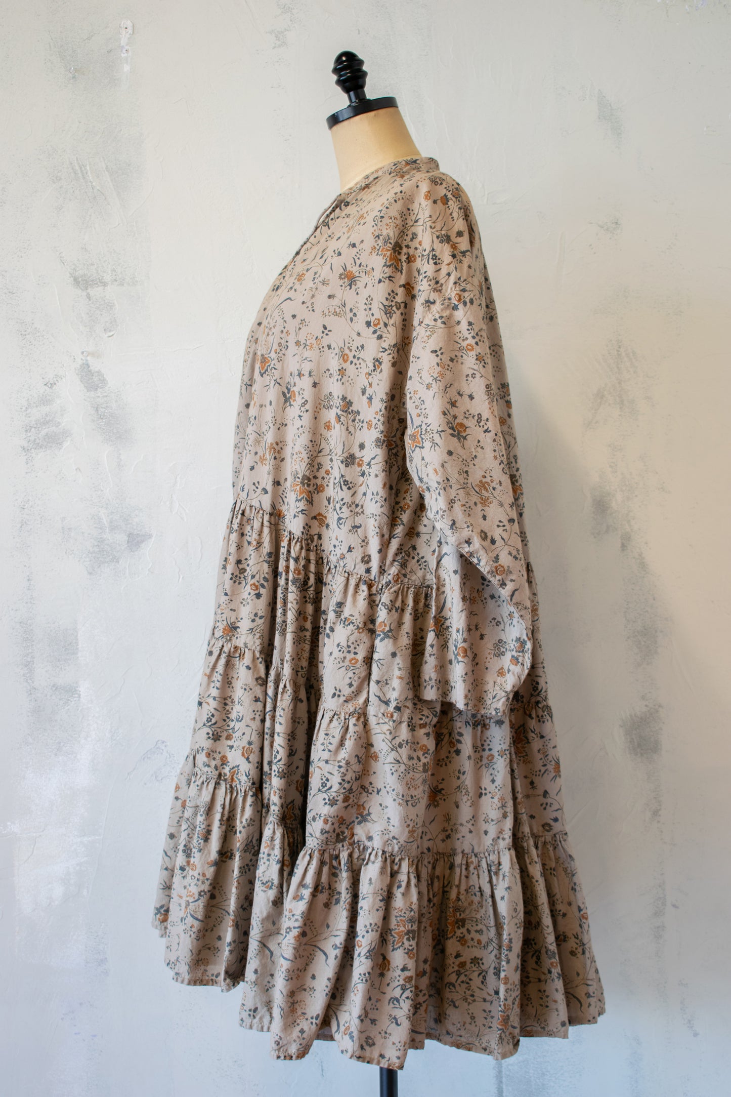 Krista Larson; Farm Dress in Floral in Wheat