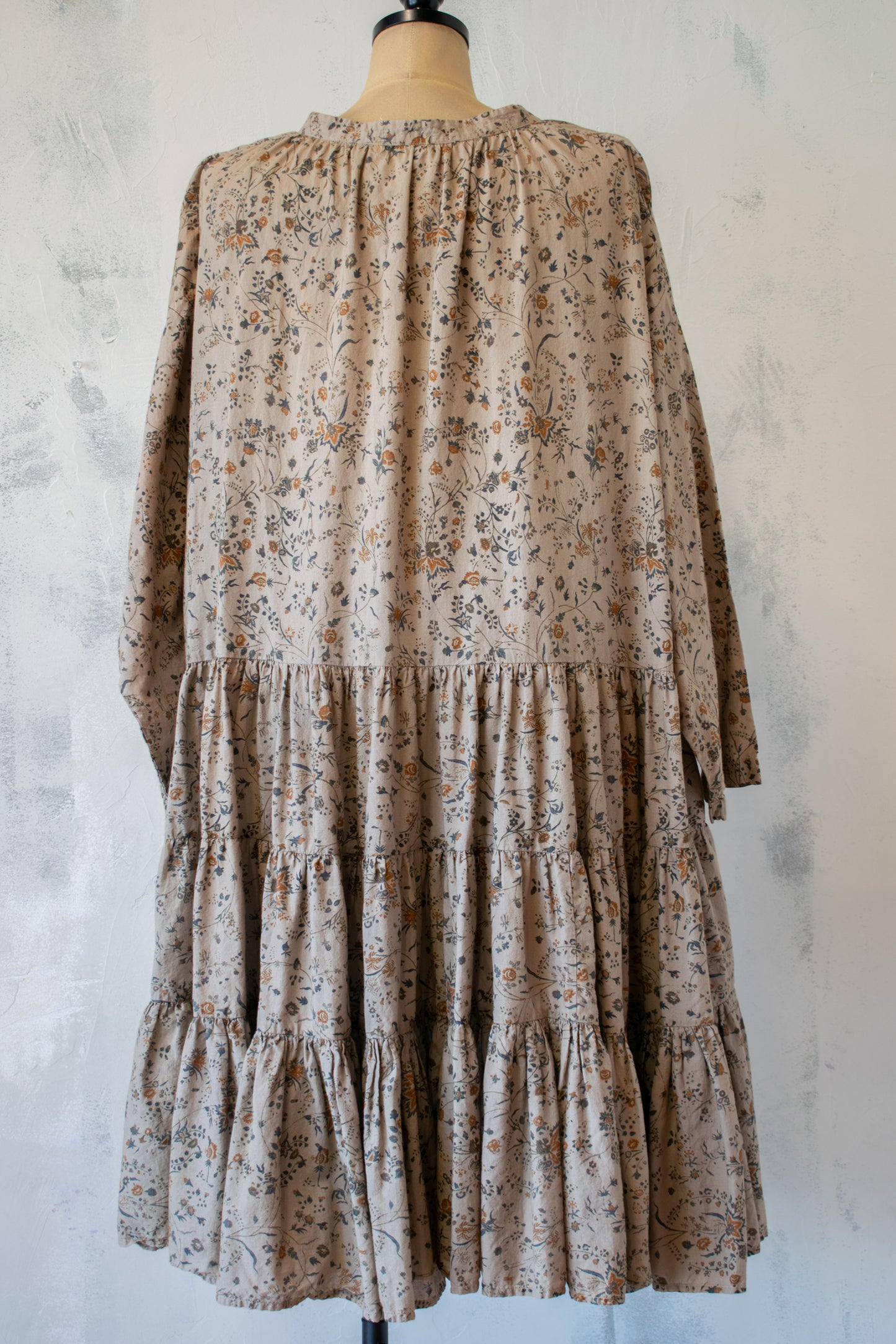 Krista Larson; Farm Dress in Floral in Wheat