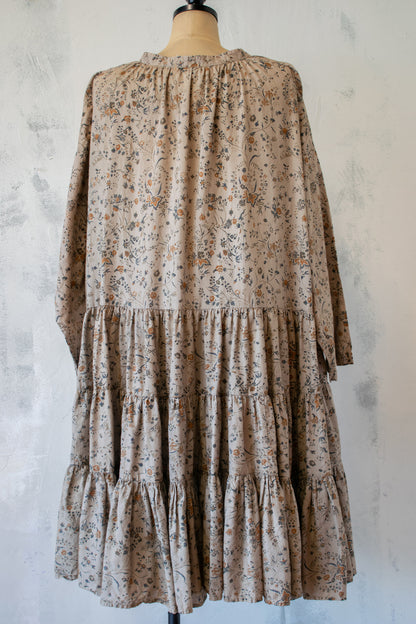 Krista Larson; Farm Dress in Floral in Wheat