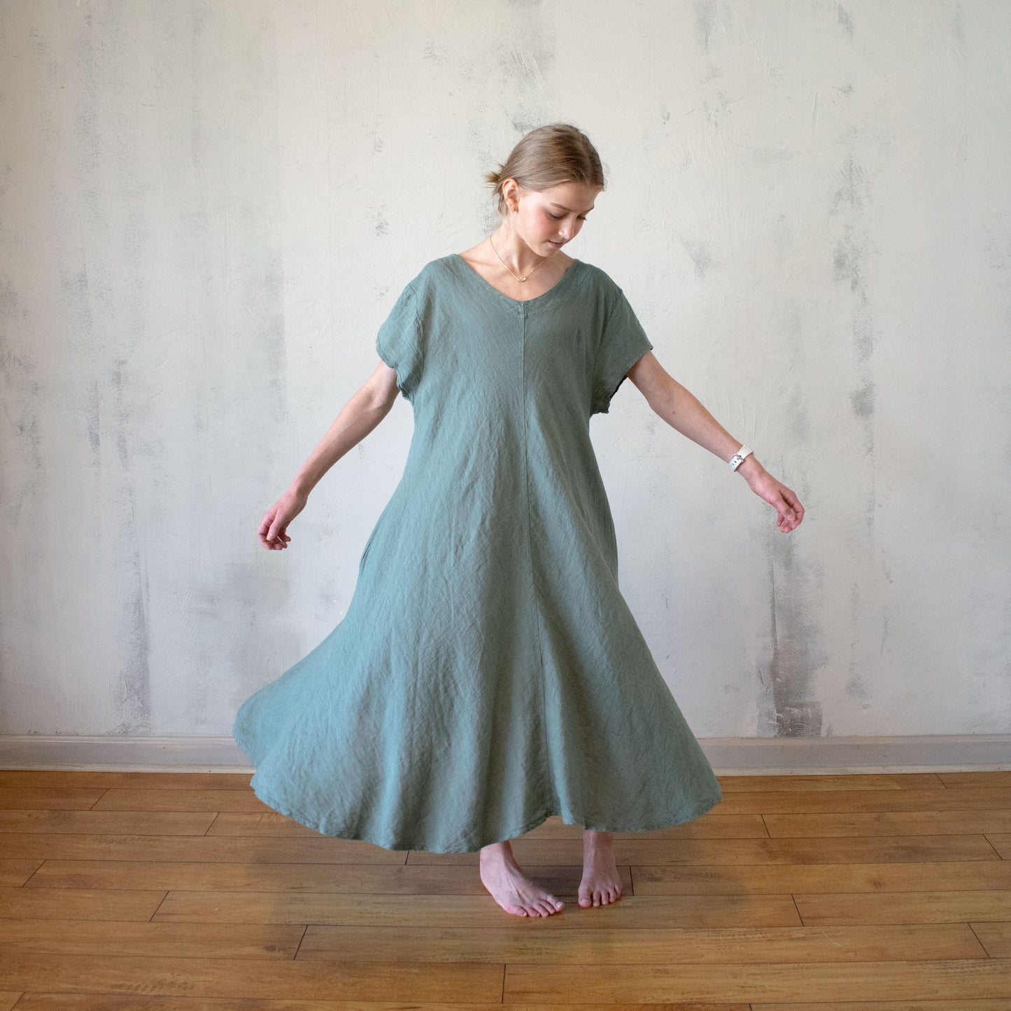 V-Neck Bias Dress (Multiple Colors)