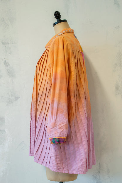 Roots and Wings; Dip Dyed Button Up