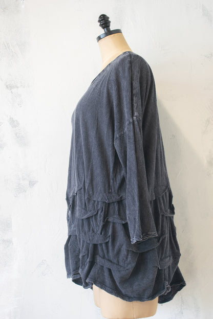 Krista Larson; Wavey Shirt in Charcoal