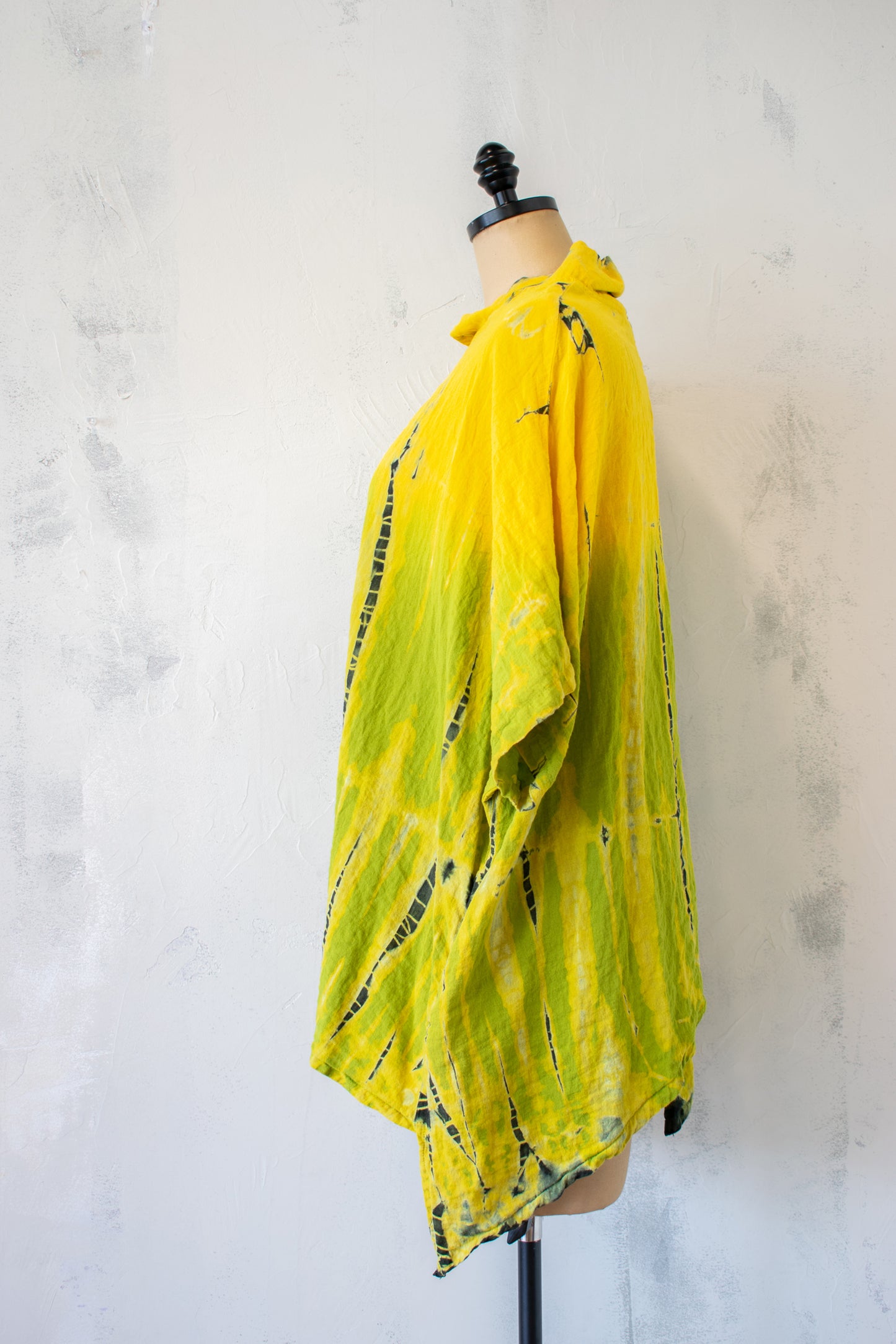 Eleven Stitch; Dip Dyed One Size Shawl Collar Tunic