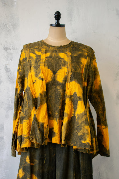 Dress to Kill; Hand Painted Peplum Top