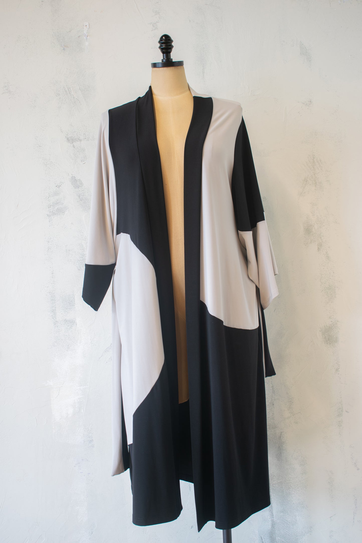 Sympli; Two Tone Open Front Duster