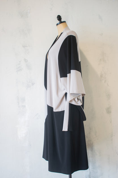 Sympli; Two Tone Open Front Duster