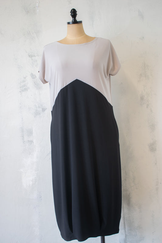 Sympli; Two Tone Dress