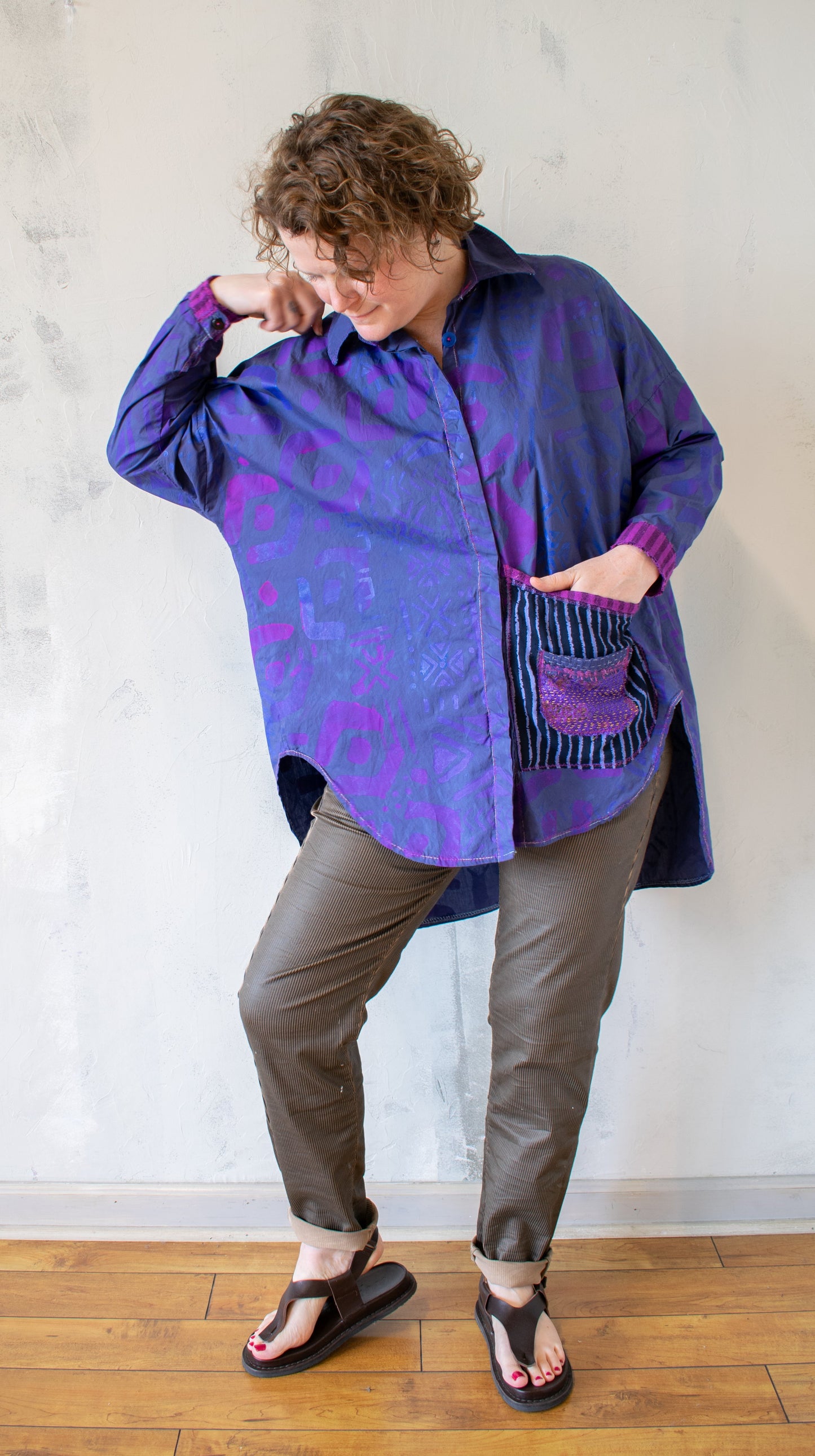 Artifacts Button Up in Amethyst