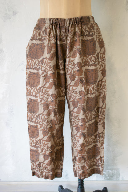 Krista Larson; Ohm Pant in Baroque Floral Maroon