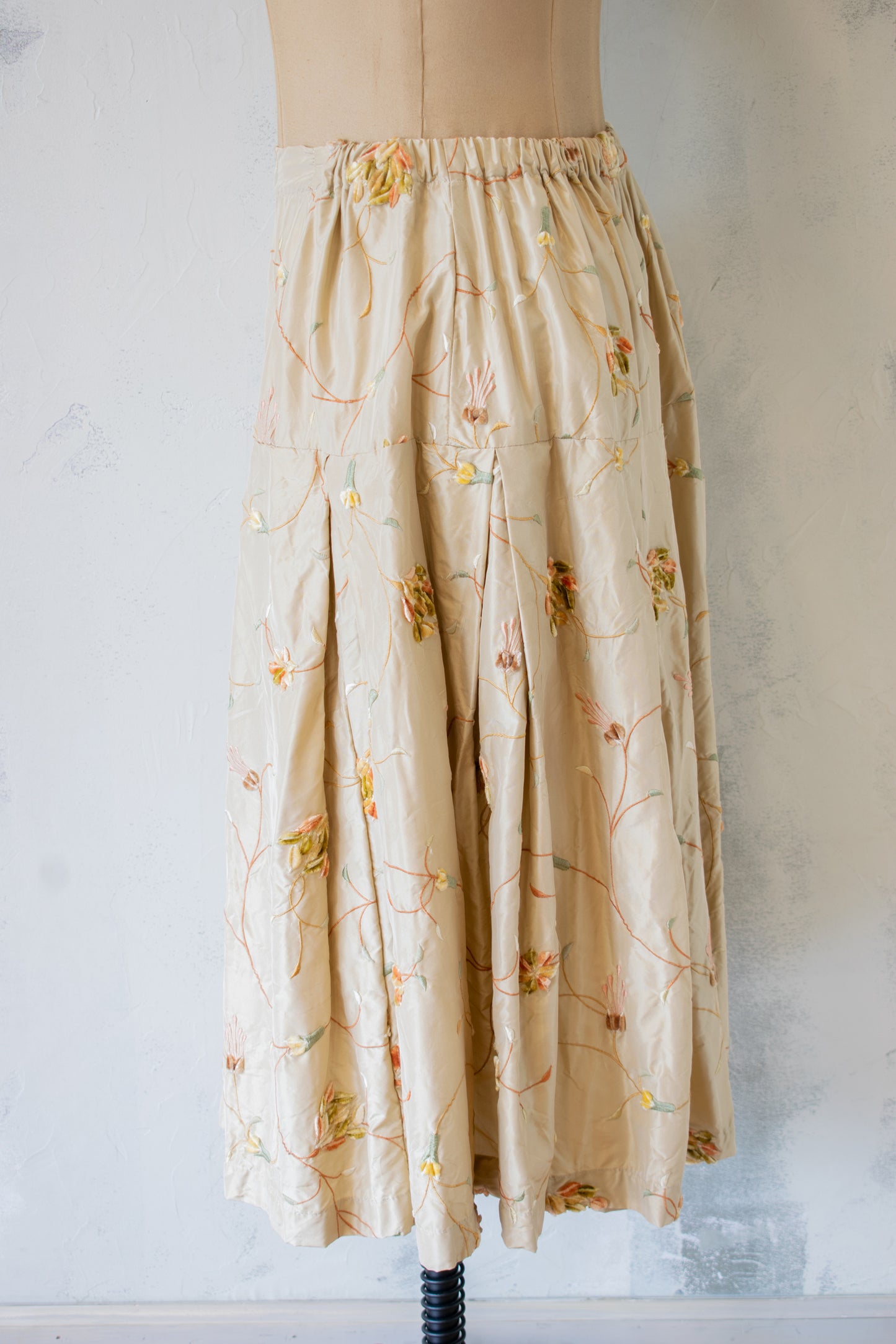 Krista Larson; Pleated Skirt in Exquisite Silk