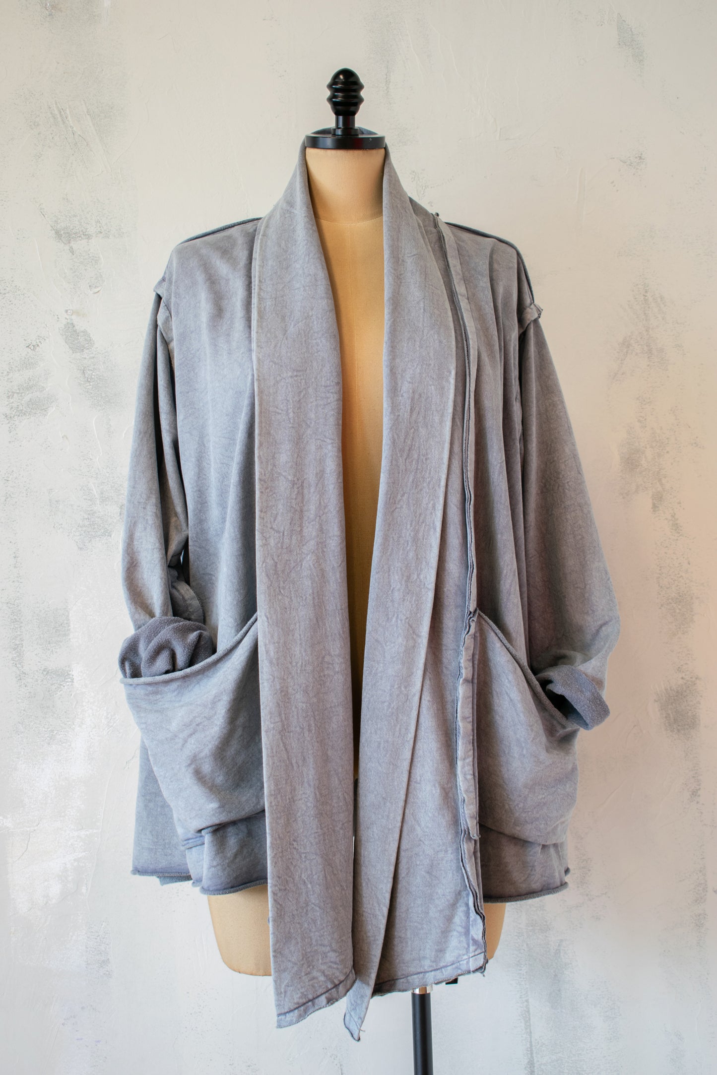 Krista Larson; Billowy Cardigan in Grey