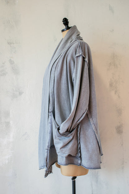 Krista Larson; Billowy Cardigan in Grey