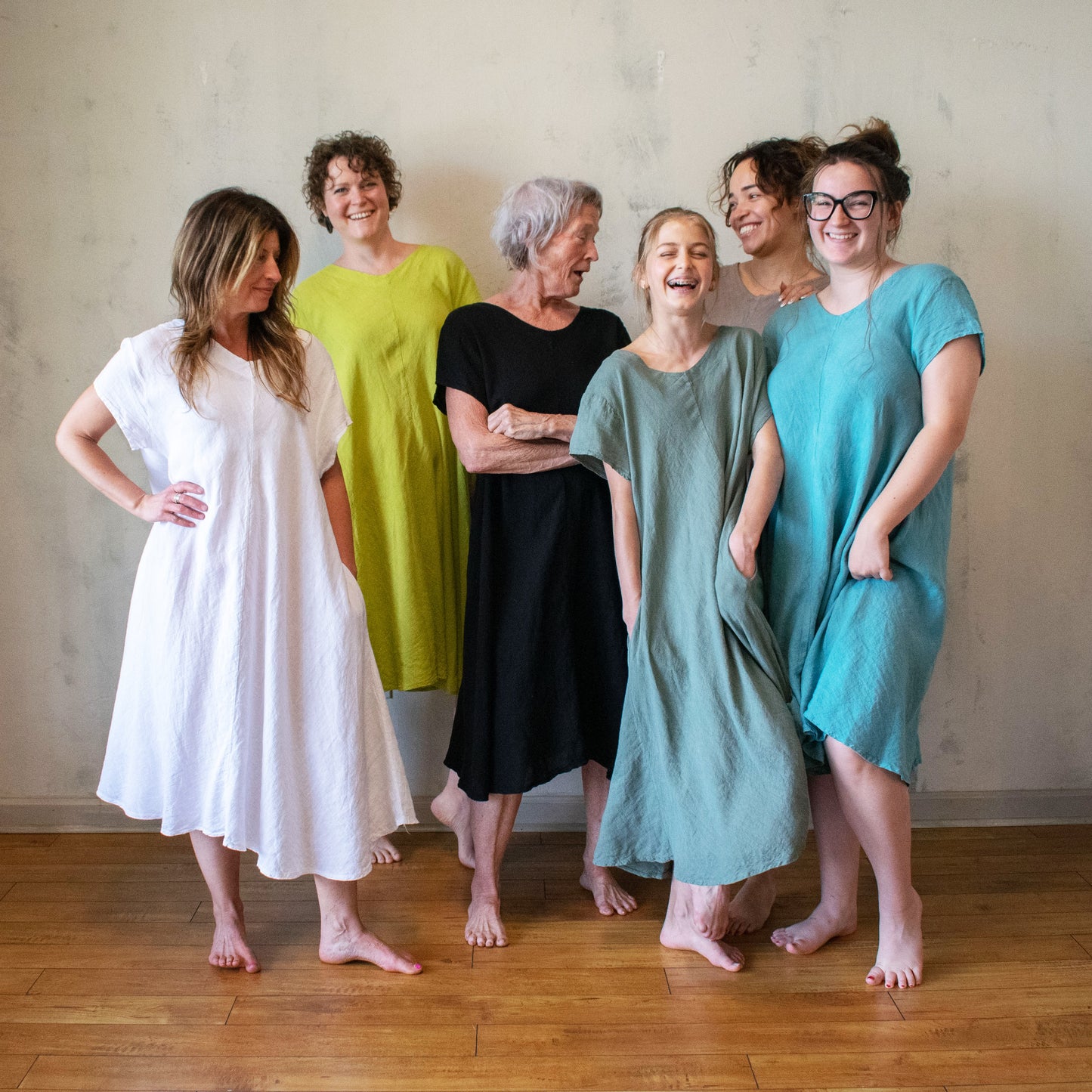 V-Neck Bias Dress (Multiple Colors)
