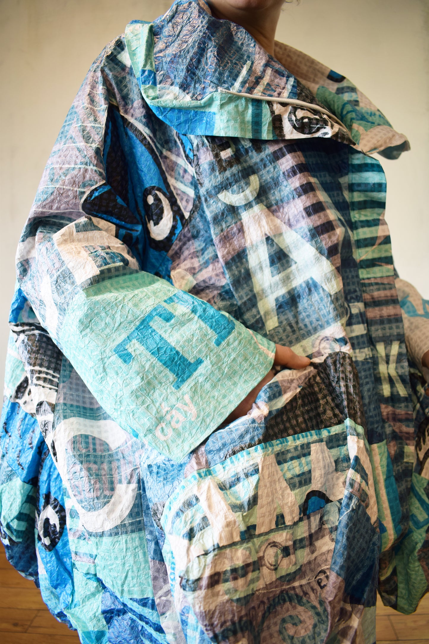 Teal Tyvek Jacket