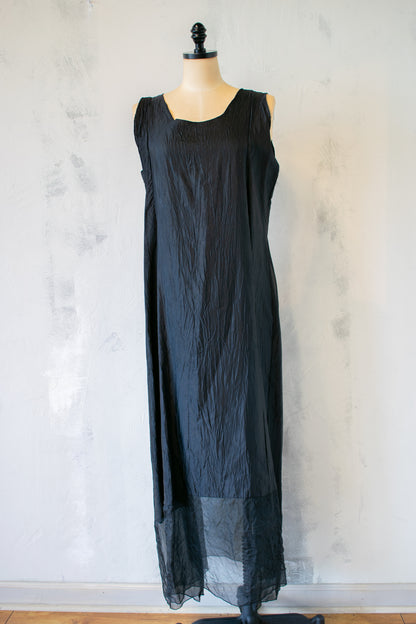 Black Crinkle Dress