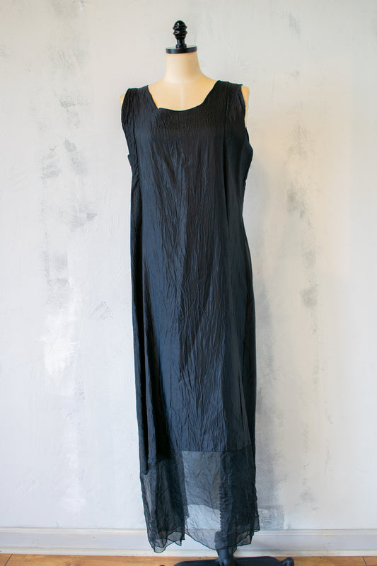 Black Crinkle Dress