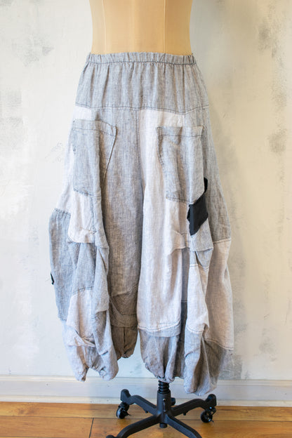 Bodil; Full Pant in Grey Linen
