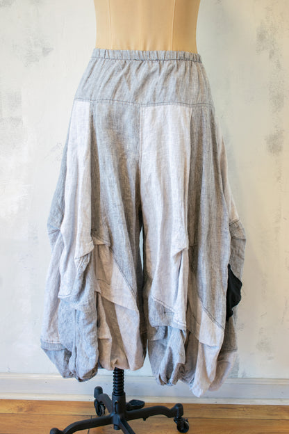 Bodil; Full Pant in Grey Linen
