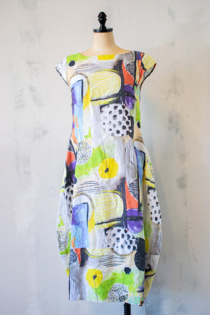 Grizas; Printed Linen Dress