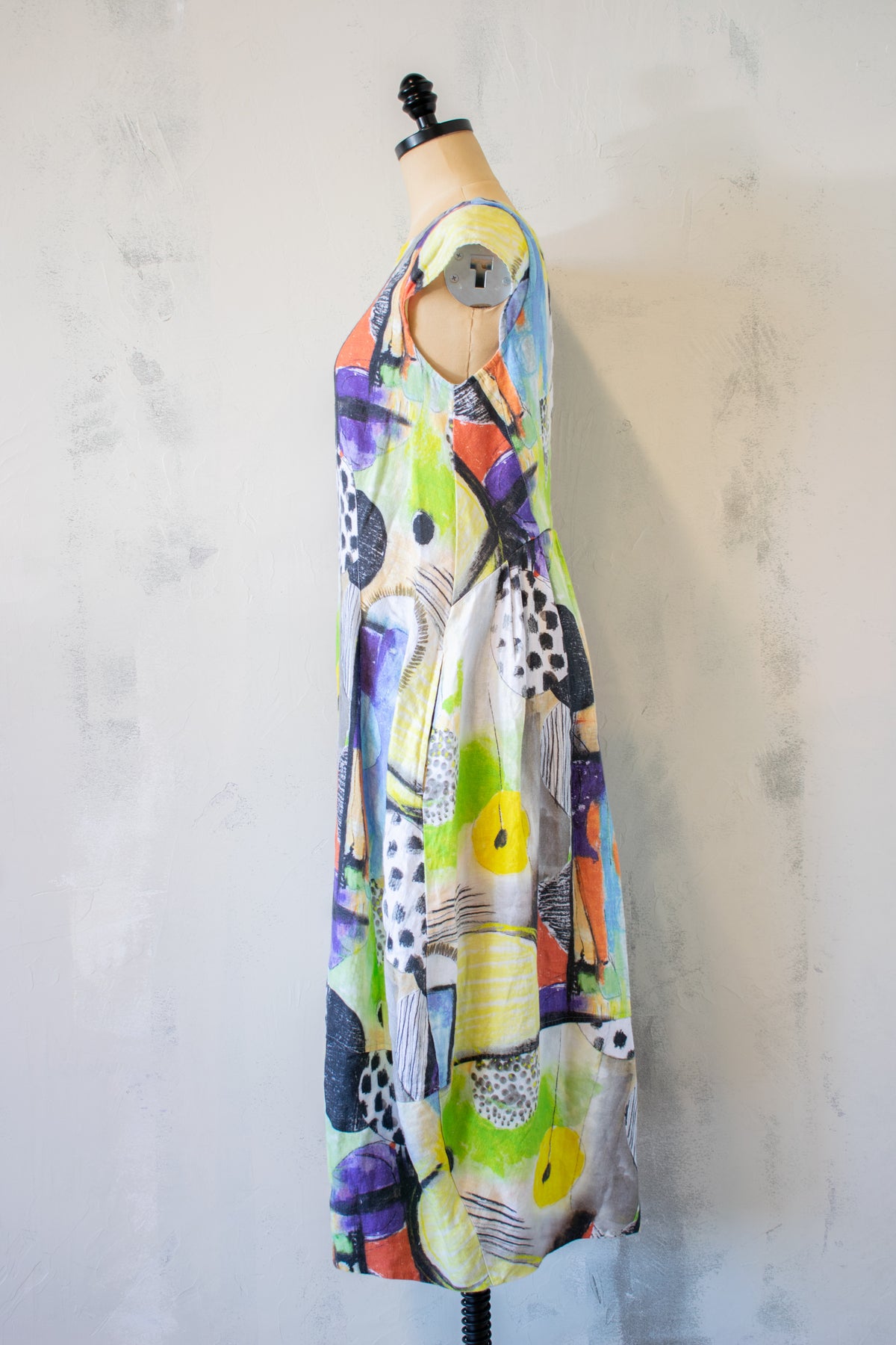 Grizas; Printed Linen Dress
