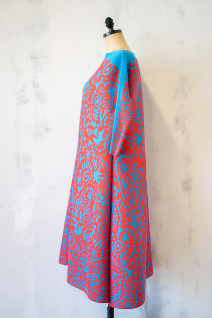 Vanite Couture; Bouncy Dress in Red and Blue