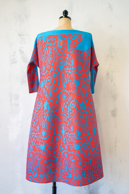 Vanite Couture; Bouncy Dress in Red and Blue
