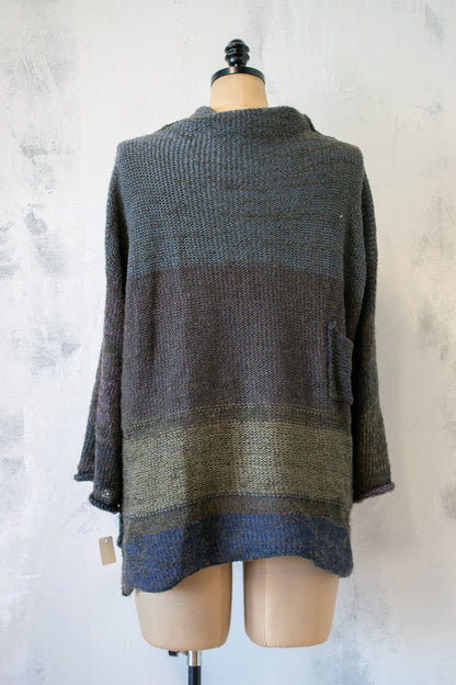 SKIF; Multi Sweater in Olive and Blue