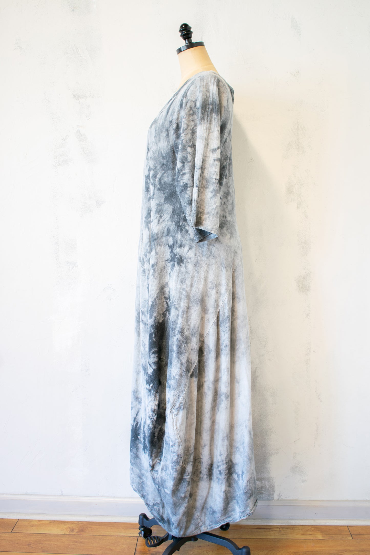 Oh My Gauze; Tie Dye Dress in Grey